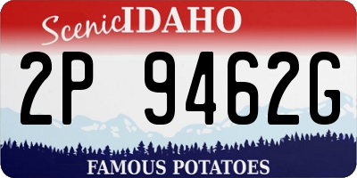 ID license plate 2P9462G