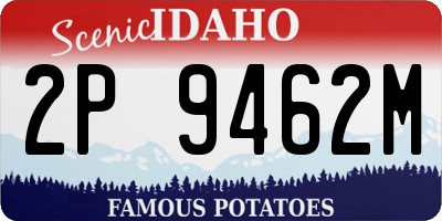 ID license plate 2P9462M
