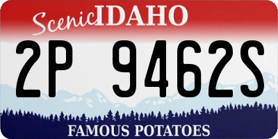 ID license plate 2P9462S