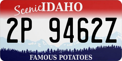 ID license plate 2P9462Z