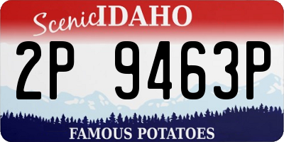 ID license plate 2P9463P