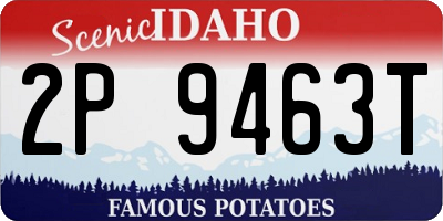 ID license plate 2P9463T