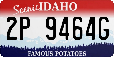 ID license plate 2P9464G