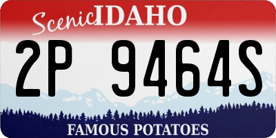 ID license plate 2P9464S