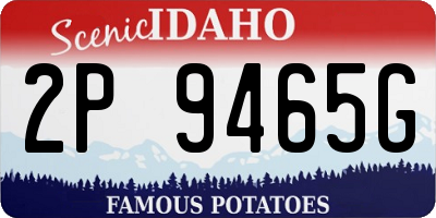 ID license plate 2P9465G