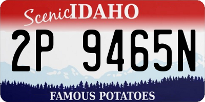 ID license plate 2P9465N