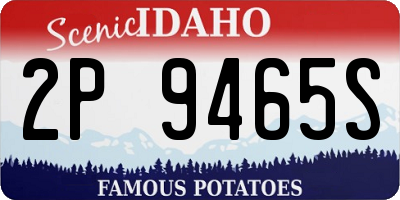 ID license plate 2P9465S