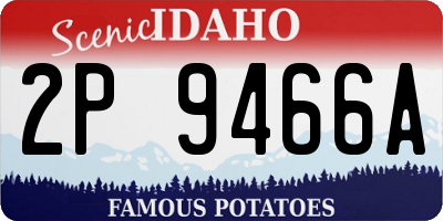 ID license plate 2P9466A