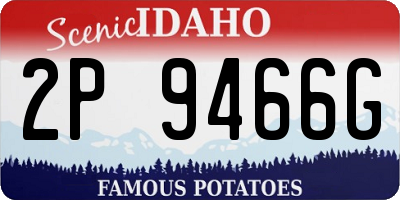 ID license plate 2P9466G