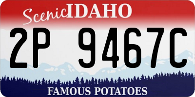 ID license plate 2P9467C