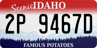 ID license plate 2P9467D