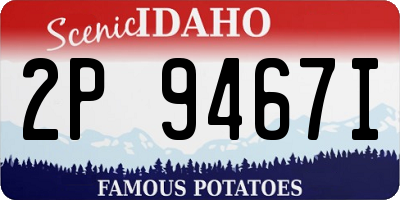ID license plate 2P9467I