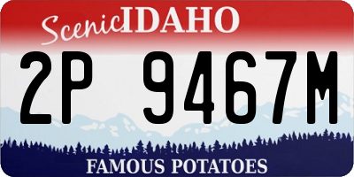 ID license plate 2P9467M