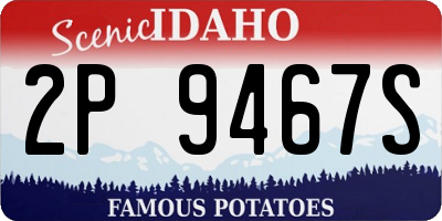 ID license plate 2P9467S
