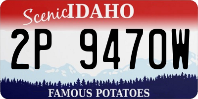 ID license plate 2P9470W
