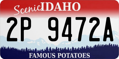 ID license plate 2P9472A
