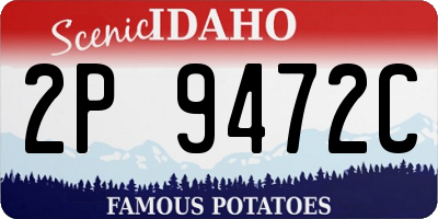 ID license plate 2P9472C