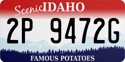 ID license plate 2P9472G