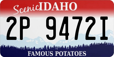 ID license plate 2P9472I