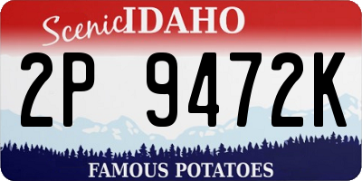 ID license plate 2P9472K