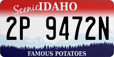 ID license plate 2P9472N