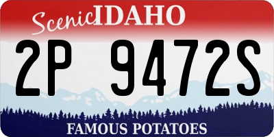 ID license plate 2P9472S
