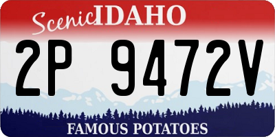 ID license plate 2P9472V