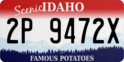 ID license plate 2P9472X