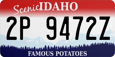 ID license plate 2P9472Z