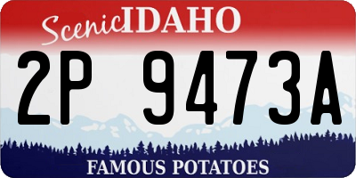 ID license plate 2P9473A
