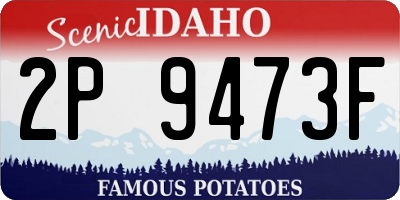 ID license plate 2P9473F