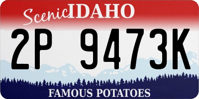 ID license plate 2P9473K