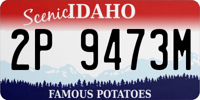 ID license plate 2P9473M