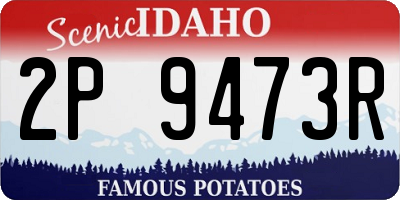 ID license plate 2P9473R