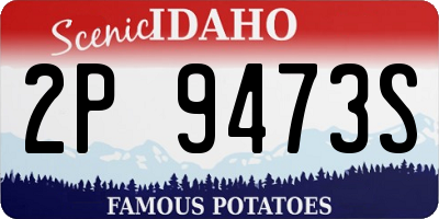 ID license plate 2P9473S