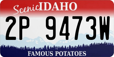 ID license plate 2P9473W