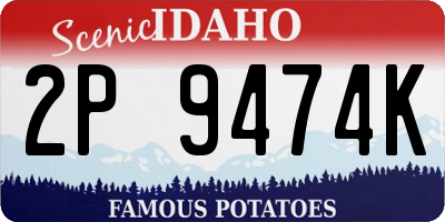 ID license plate 2P9474K