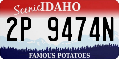 ID license plate 2P9474N
