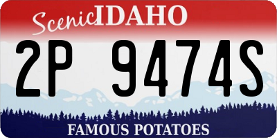 ID license plate 2P9474S