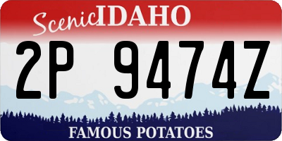 ID license plate 2P9474Z