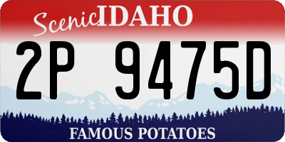 ID license plate 2P9475D