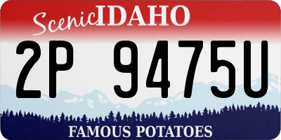 ID license plate 2P9475U