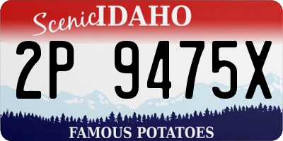 ID license plate 2P9475X