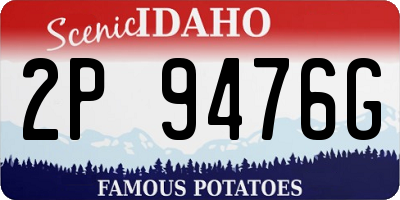 ID license plate 2P9476G