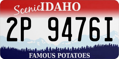 ID license plate 2P9476I