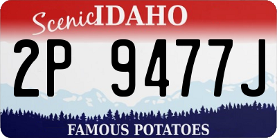 ID license plate 2P9477J