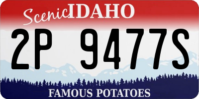 ID license plate 2P9477S