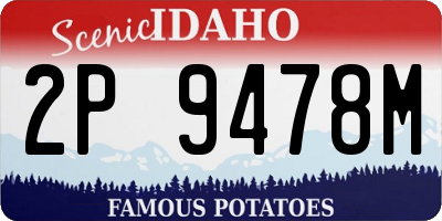 ID license plate 2P9478M