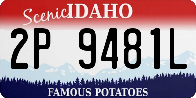 ID license plate 2P9481L
