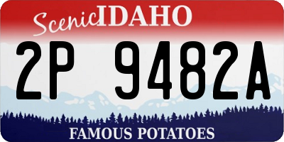 ID license plate 2P9482A